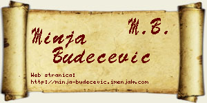 Minja Budečević vizit kartica